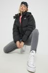 Пухова куртка Tommy Jeans жіноча колір чорний Пухова куртка Tommy Jeans жіноча колір чорний