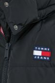 Пухова куртка Tommy Jeans жіноча колір чорний Пухова куртка Tommy Jeans жіноча колір чорний