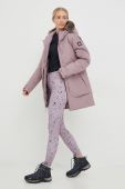 Пухова куртка Burton Saxton жіноча колір фіолетовий Пухова куртка Burton Saxton жіноча колір фіолетовий