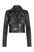 Шкіряна куртка AllSaints жіноча колір чорний перехідна (2711527) Шкіряна куртка AllSaints жіноча колір чорний перехідна (2711527)