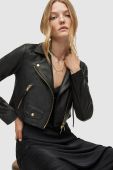 Шкіряна куртка AllSaints жіноча колір чорний перехідна (2711527) Шкіряна куртка AllSaints жіноча колір чорний перехідна (2711527)