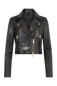 Шкіряна куртка AllSaints жіноча колір чорний перехідна (2711527) Шкіряна куртка AllSaints жіноча колір чорний перехідна (2711527)