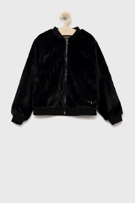 Дитяча куртка-бомбер Guess колір чорний (2665620) Дитяча куртка-бомбер Guess колір чорний (2665620)