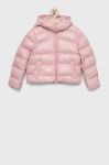 Дитяча куртка EA7 Emporio Armani колір рожевий Дитяча куртка EA7 Emporio Armani колір рожевий