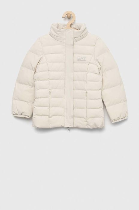 Дитяча куртка EA7 Emporio Armani колір бежевий (2779286) Дитяча куртка EA7 Emporio Armani колір бежевий (2779286)
