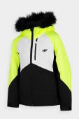 Дитяча гірськолижна куртка 4F колір жовтий