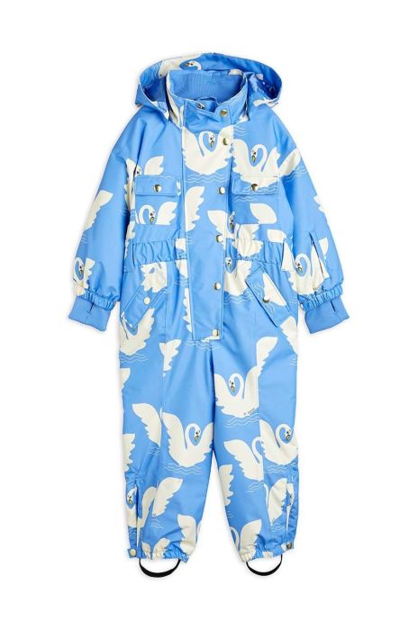 Дитячий зимовий комбінезон Mini Rodini колір блакитний Дитячий зимовий комбінезон Mini Rodini колір блакитний