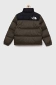 Дитяча пухова куртка The North Face колір зелений