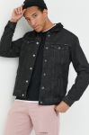 Джинсова куртка Jack & Jones чоловіча колір чорний перехідна Джинсова куртка Jack & Jones чоловіча колір чорний перехідна
