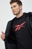 Куртка Reebok чоловіча колір чорний перехідна Куртка Reebok чоловіча колір чорний перехідна