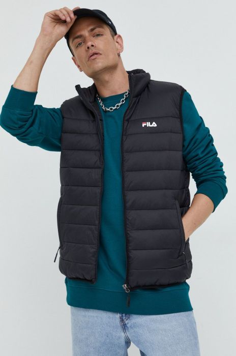 Безрукавка Fila чоловічий колір чорний перехідний Безрукавка Fila чоловічий колір чорний перехідний