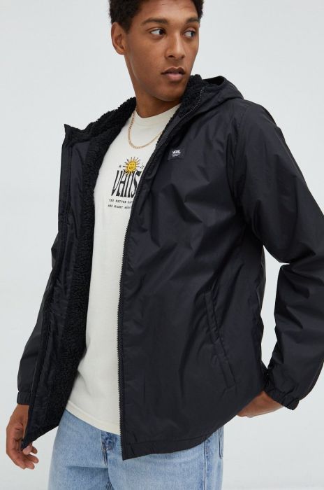 Куртка Vans чоловіча колір чорний перехідна (2634583) Куртка Vans чоловіча колір чорний перехідна (2634583)