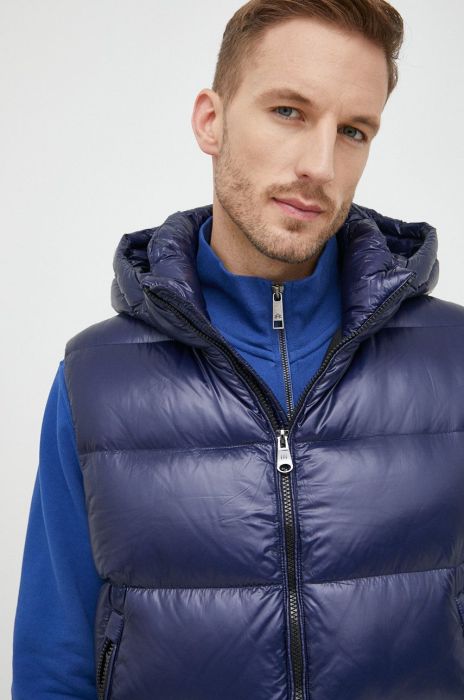 Пухова безрукавка Hetrego Way чоловіча колір синій зимова Пухова безрукавка Hetrego Way чоловіча колір синій зимова