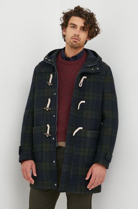 Пальто з домішкою вовни Manuel Ritz колір зелений перехідна Пальто з домішкою вовни Manuel Ritz колір зелений перехідна