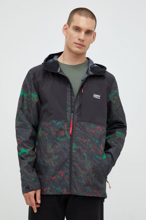 Куртка outdoor Quiksilver Lizard Heads колір чорний