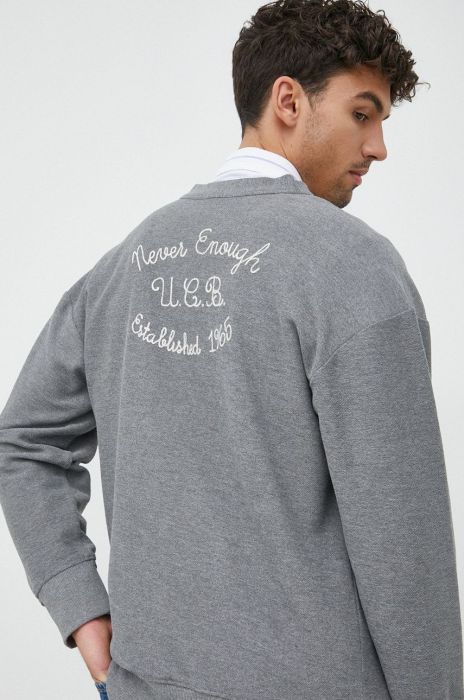 Джемпер United Colors of Benetton чоловічий колір сірий Джемпер United Colors of Benetton чоловічий колір сірий