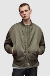 Куртка-бомбер AllSaints чоловічий колір зелений зимова Куртка-бомбер AllSaints чоловічий колір зелений зимова