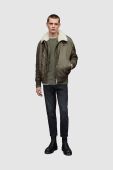 Куртка-бомбер AllSaints чоловічий колір зелений зимова Куртка-бомбер AllSaints чоловічий колір зелений зимова