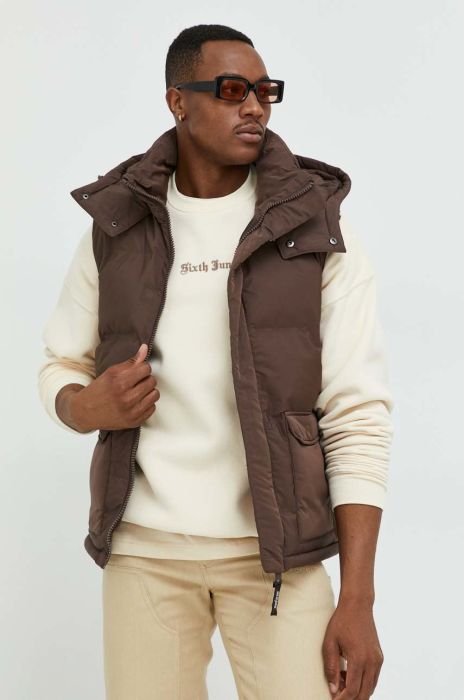 Безрукавка Sixth June чоловічий колір коричневий зимовий Безрукавка Sixth June чоловічий колір коричневий зимовий