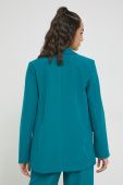 Піджак Vila VIKAMMA колір бірюзовий однобортний однотонний