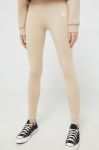 Легінси adidas Originals жіночі колір бежевий однотонні Легінси adidas Originals жіночі колір бежевий однотонні