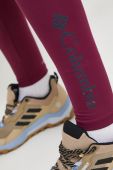 Спортивні легінси Columbia Hike жіночі колір бордовий однотонні Спортивні легінси Columbia Hike жіночі колір бордовий однотонні
