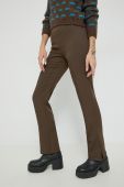 Штани Noisy May жіночі колір коричневий Штани Noisy May жіночі колір коричневий