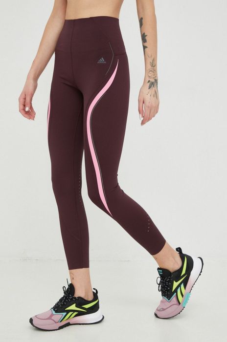 Легінси для тренувань adidas Performance жіночі колір фіолетовий з принтом Легінси для тренувань adidas Performance жіночі колір фіолетовий з принтом