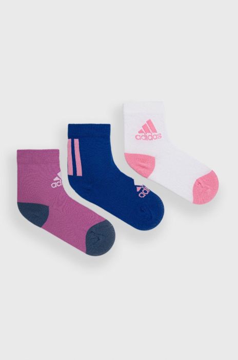 Дитячі шкарпетки adidas Performance (3-pack) колір рожевий Дитячі шкарпетки adidas Performance (3-pack) колір рожевий
