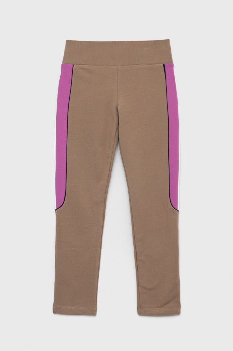 Дитячі легінси United Colors of Benetton колір коричневий візерунок