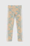 Дитячі легінси adidas Originals колір бежевий візерунок Дитячі легінси adidas Originals колір бежевий візерунок
