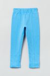 Дитячі бавовняні легінси OVS однотонні колір блакитний Дитячі бавовняні легінси OVS однотонні колір блакитний