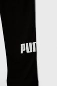 Дитячі легінси Puma колір чорний з принтом Дитячі легінси Puma колір чорний з принтом