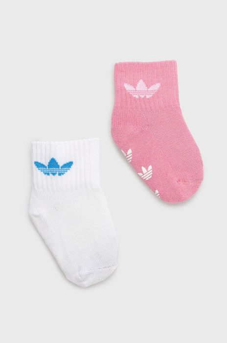 Дитячі шкарпетки adidas Originals колір рожевий Дитячі шкарпетки adidas Originals колір рожевий