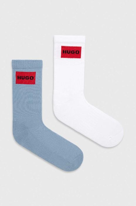 Шкарпетки HUGO 2-pack чоловічі колір блакитний (3030269) Шкарпетки HUGO 2-pack чоловічі колір блакитний (3030269)