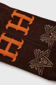 Шкарпетки HUF X Trasher чоловічі колір коричневий Шкарпетки HUF X Trasher чоловічі колір коричневий