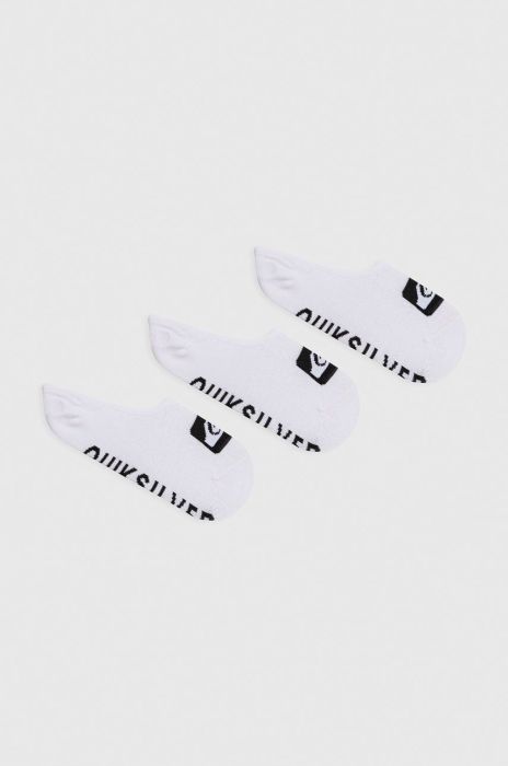 Шкарпетки Quiksilver (3-pack) чоловічі колір білий (2494047) Шкарпетки Quiksilver (3-pack) чоловічі колір білий (2494047)