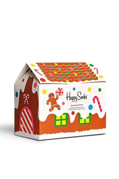 Шкарпетки Happy Socks Holiday Time Gift 4-pack колір барвистий Шкарпетки Happy Socks Holiday Time Gift 4-pack колір барвистий