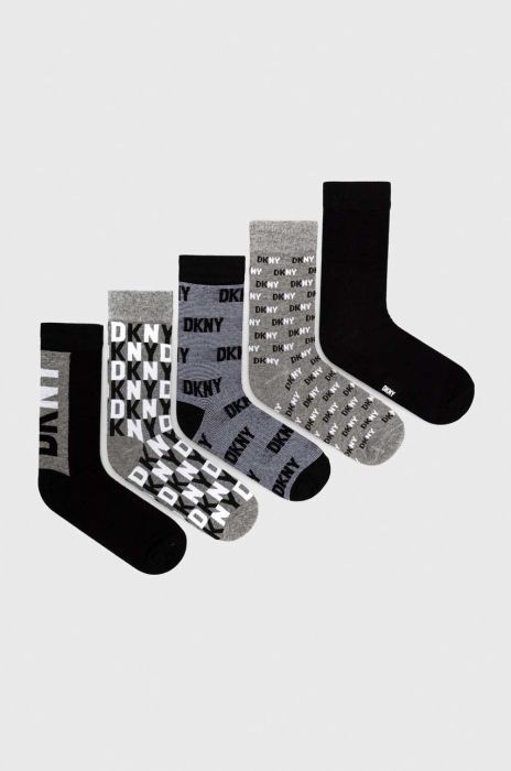 Шкарпетки Dkny 5-pack чоловічі колір сірий Шкарпетки Dkny 5-pack чоловічі колір сірий