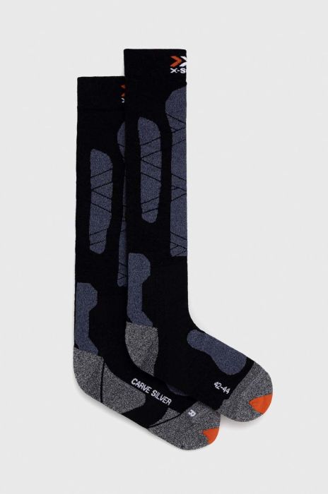 Лижні шкарпетки X-Socks Carve Silver 4.0 колір чорний Лижні шкарпетки X-Socks Carve Silver 4.0 колір чорний