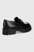Шкіряні мокасини Guess Ilary жіночі колір чорний на платформі Шкіряні мокасини Guess Ilary жіночі колір чорний на платформі