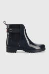 Гумові чоботи Tommy Hilfiger Ankle Rainboot With Metal Detail жіночі колір синій Гумові чоботи Tommy Hilfiger Ankle Rainboot With Metal Detail жіночі колір синій