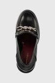 Шкіряні туфлі Tommy Hilfiger Tommy Twist High Heel Loafer колір чорний каблук блок Шкіряні туфлі Tommy Hilfiger Tommy Twist High Heel Loafer колір чорний каблук блок