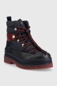 Зимові чоботи Tommy Hilfiger Laced Outdoor Boot колір синій Зимові чоботи Tommy Hilfiger Laced Outdoor Boot колір синій