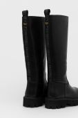 Шкіряні чоботи Blauer Elsie жіночі колір чорний на платформі