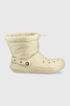 Зимові чоботи Crocs Classic Lined Neo Puff Boot колір бежевий 206630 Зимові чоботи Crocs Classic Lined Neo Puff Boot колір бежевий 206630