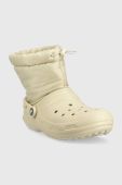 Зимові чоботи Crocs Classic Lined Neo Puff Boot колір бежевий 206630 Зимові чоботи Crocs Classic Lined Neo Puff Boot колір бежевий 206630