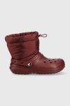 Зимові чоботи Crocs Classic Lined Neo Puff Boot Classic колір бордовий 206630 Зимові чоботи Crocs Classic Lined Neo Puff Boot Classic колір бордовий 206630