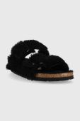 Вовняні тапочки Birkenstock Arizona BB Shearling колір чорний 1023105.BLK-BLACK