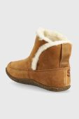 Замшеві чоботи Sorel Nakiska Bootie колір коричневий Замшеві чоботи Sorel Nakiska Bootie колір коричневий